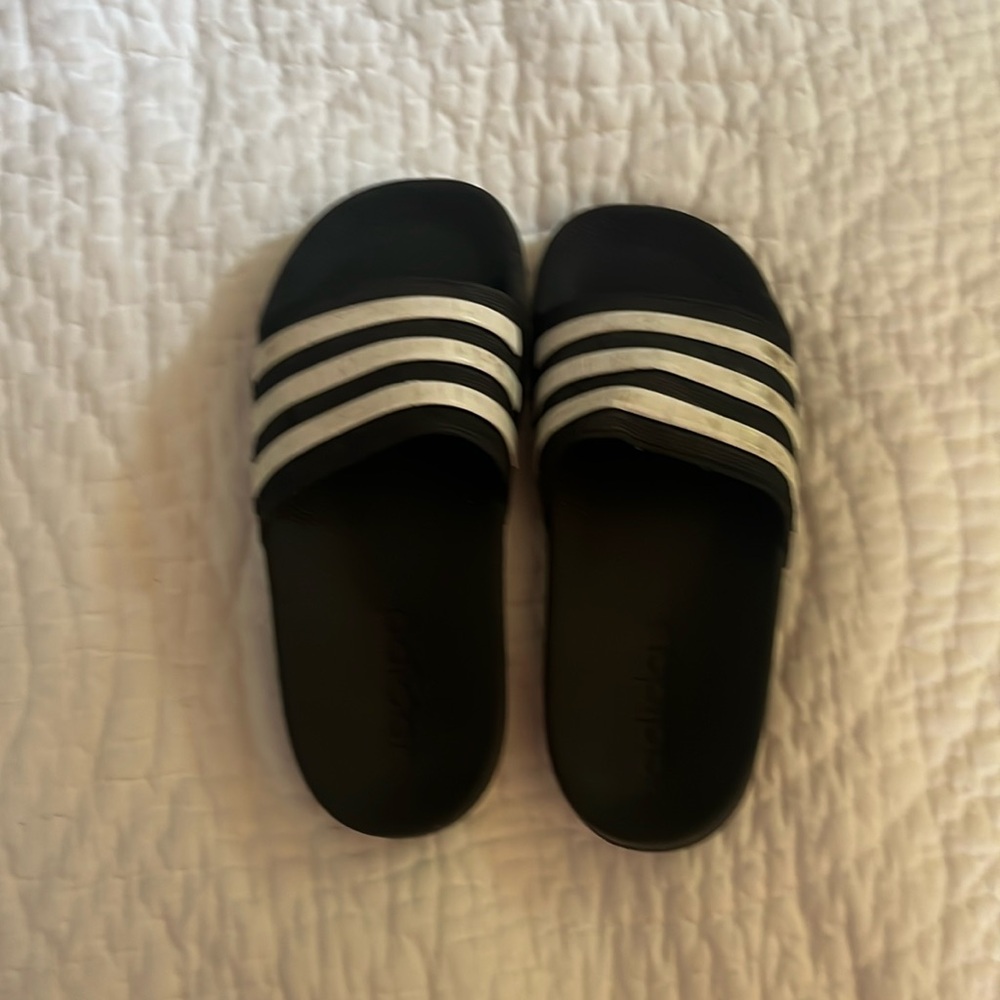 Adidas size 12 slip on sandals